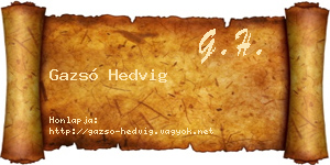 Gazsó Hedvig névjegykártya